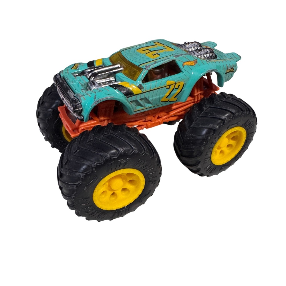 Hot Wheels Monster Truck Night Shifter Teal Orange 22 Diecast 1:64 Scale Toy